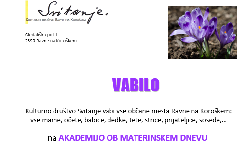Akademija ob materinskem dnevu